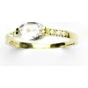 Prsteny Čištín Zlatý žluté i bílé zlato prstýnek s čirými zirkony čirý zirkon VR 237