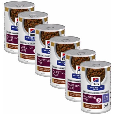 Hill’s Prescription Diet Adult Dog I/D Low Fat Digestive Care Stew Chicken & Vegetables 6 x 354 g