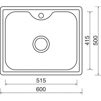 Sinks BIGGER 600 V matný