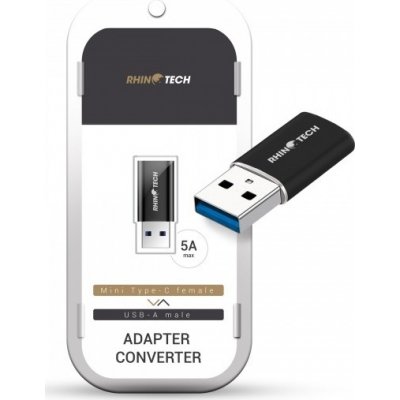 RhinoTech redukce USB-C na USB-A 3.0 černá – Zboží Mobilmania