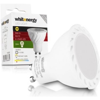 Whitenergy Led žárovka SMD2835 MR16 GU10 5W bílá mléčná