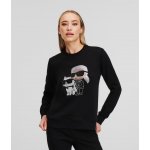 Karl Lagerfeld mikina IKONIK KARL sweatshirt černá – Zboží Mobilmania