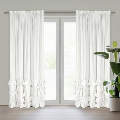EUROFIRANY ZATEMŇOVACÍ ZÁVĚS NA PÁSCE CARLI 140X270 CM BÍLÁ – Hledejceny.cz
