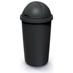 Compacta R Roller Odpadkový koš recyklovaný černý s recyklovaně černým víkem, 60 l – Zbozi.Blesk.cz