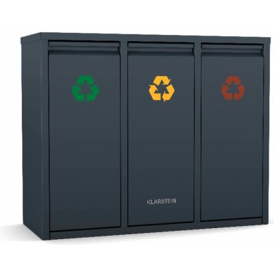 Klarstein Ordnungshüter 3, 45 l, 3 koše, bez zápachu Antracit – Zboží Dáma