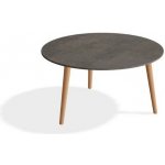 Royal Botania Nízký stůl Styletto, kulatý 90x50 cm, rám teak, deska keramika černá – Hledejceny.cz