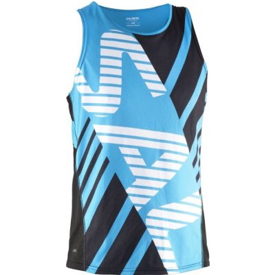 Salming Run Team Race Singlet black / Cyan – Zboží Mobilmania