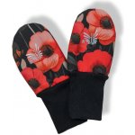 Esito Rukavice softshell bezpalcové Vlčí máky černá – Hledejceny.cz