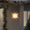 Vánoční osvětlení DKD HOME DECOR Skládací bílá LED vánoční hvězda 57 cm