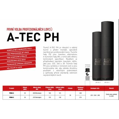 A-TEC A-TEC PH 40-4 Cerakote ráže do .30" na adaptér A-LOCK Mini – Zboží Dáma