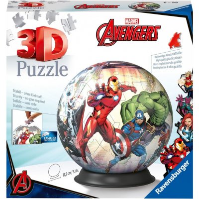 RAVENSBURGER 3D Puzzleball Marvel: Avengers 73 ks – Zboží Dáma
