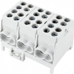 Pollmann Elektrotechnik 1000294 Svorkovnice rozbočovací HLAK 25 3/6 S, 100A, 3pól., AL/CU, IP20, šedá, na DIN /2080305 – Zboží Mobilmania
