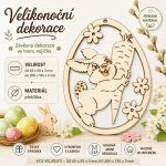 Dřevěné velikonoční vajíčko se zajíčkem a mrkví 65 až 200 mm – Hledejceny.cz