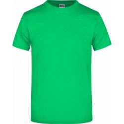 James Nicholson pánské základní triko ve vysoké gramáži bez bočních švů zelená