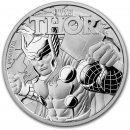 The Perth Mint Australia Mince Tuvalu Stříbrno $ 1 Marvel Řada THOR BU 1 oz