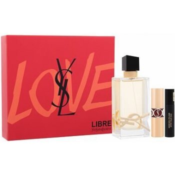 Yves Saint Laurent Libre EDP 90 ml + rtěnka Rouge Volupté Shine 3,2 g No 85 + řasenka Mascara Volume Effet Faux Cils 2 ml No 1 dárková sada