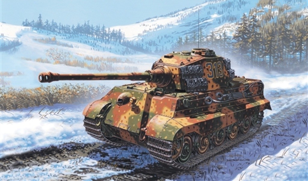 Italeri Model Kit Pz.Kpfw.VI Ausf.B Tiger II Königstiger 7004 1:72