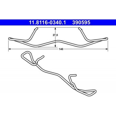 Pružina, brzdový třmen ATE 11.8116-0340.1 – Zboží Mobilmania