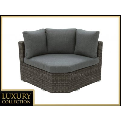 DEOKORK Ratanový rohový díl velký MALIBU šedá – Zboží Dáma