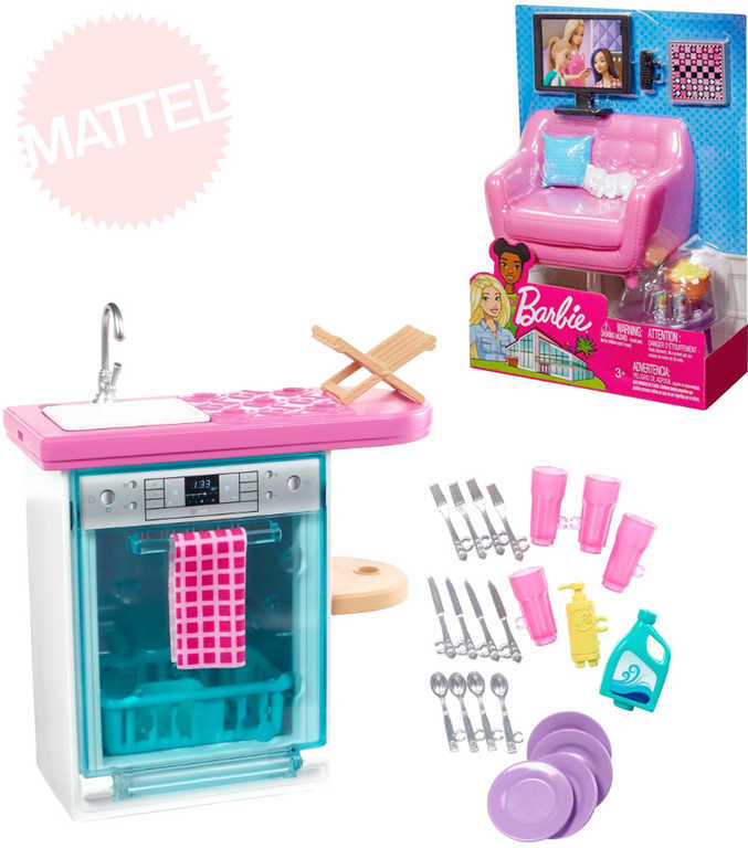 Mattel Barbie Nábytek do obývacího pokoje FXG36 od 294 Kč - Heureka.cz