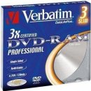 Verbatim DVD-RAM 4,7GB 3x, slim krabička, 3ks (43499)