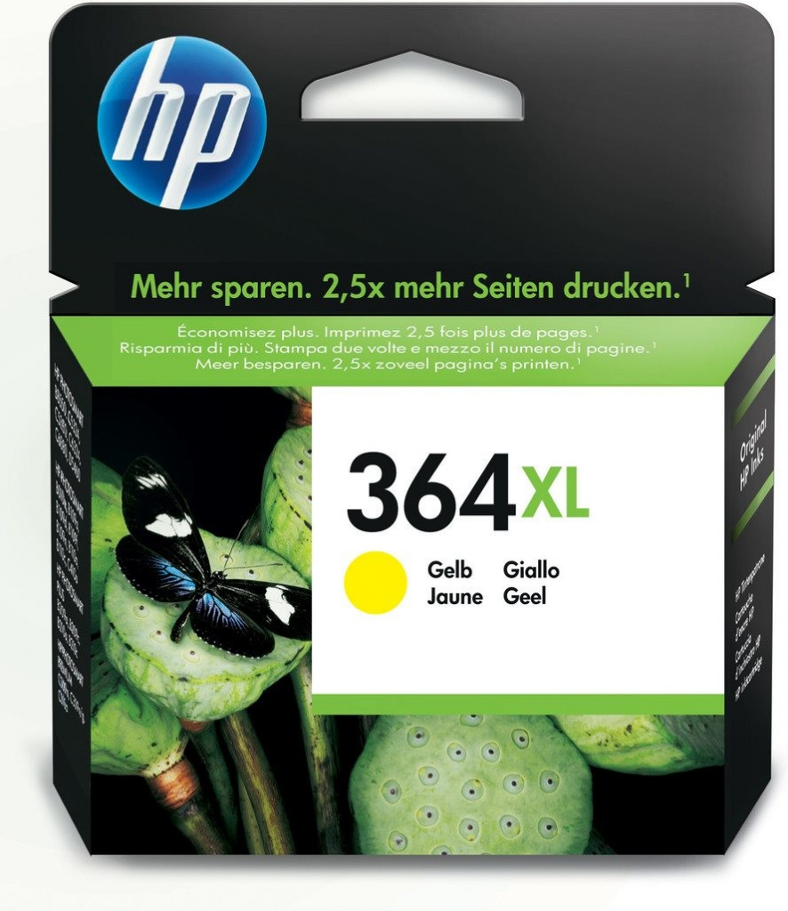 HP 364XL žlutá CB325EE- originální