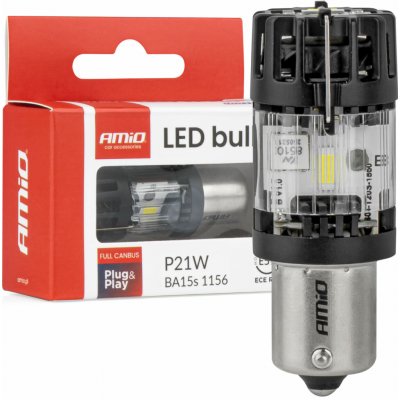 AMIO LED žárovka LumiTec BA15S P21W 12V FULL CANBUS bílá 1 ks – Hledejceny.cz
