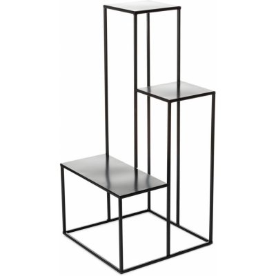 HowHomely Stojan na květiny Kaskada 85 x 40 cm černá – Zboží Dáma