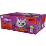 Whiskas Adult Classic Meals s hovězím kuřecím jehněčím drůbežím v omáčce 80 x 85 g – Sleviste.cz
