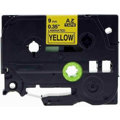 Alternativní páska pro Brother TZ-621 + TZe-621, 9 mm x 8 m, černý tisk + žlutý podklad