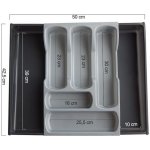 příborník 42x30x6,4cm, šedý/černý, nastav. 5přihr.,plast – Zbozi.Blesk.cz