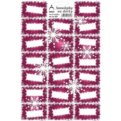 Vánoční samolepky na dárky vločky - fialové – Hledejceny.cz