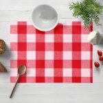 Biante bavlna prostírání Olivia OL-016 Červeno-bílá kostka velká 30x40cm – Zboží Mobilmania