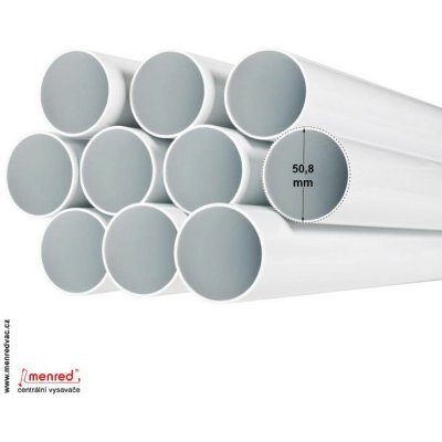 PVC potrubí silnostěnné pro centrální vysavače - průměr 50,8mm - délka potrubí 2m - nepřilnavý povrch. – Zboží Mobilmania