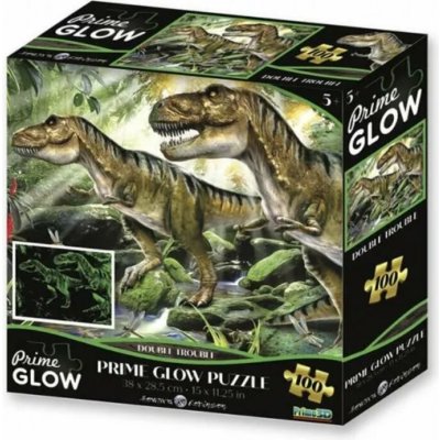 PRIME 3D Svítící puzzle Dvojitá DINO pohroma 100 ks – Hledejceny.cz