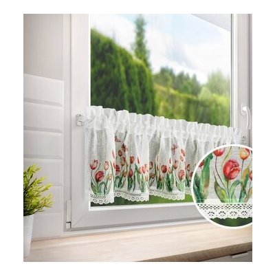 HOTOVÁ ZÁCLONA STELLA NA PÁSCE 150X30 CM BÍLA – Hledejceny.cz