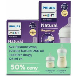 Avent startovací sada lahví průhledná 125ml + 260ml