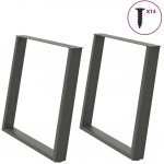 Omaxi 311375 Nohy k jídelnímu stolu ve tvaru U 2 ks antracitové 100 x 72-73 cm ocelové – Hledejceny.cz