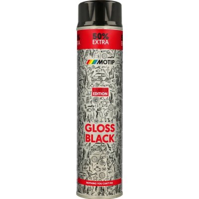 MOTIP DUPLI RALLYE BLACK GLOSS Barva ve spreji, černá, lesk, 600 ml 604005 – Zboží Mobilmania