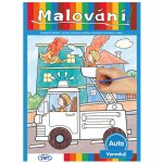 SMT Creatoys Malování auta omalovánky 12ks A4 s barvami a se štětcem na kartě – Zboží Dáma