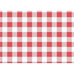 NonBranded CL657 Červený pergamenový papír Gingham 250 × 250mm – Zboží Mobilmania