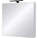 A - Interiéry Skříňka zrcadlová Argos 60 bílá, lesk, LED osv. černé, 60x65x13,8 – Zboží Mobilmania
