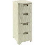 Curver Regál Style 4x14L se šuplíky Bílý 610437 – Zboží Dáma