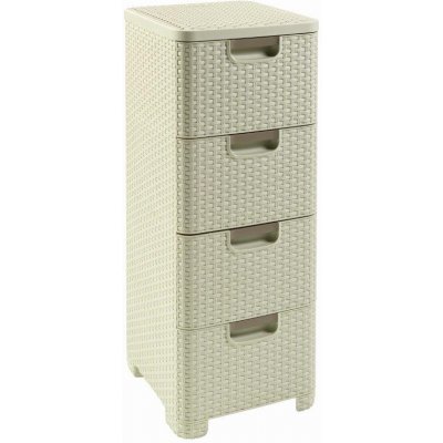 Curver Regál Style 4x14L se šuplíky Bílý 610437 – Zboží Dáma