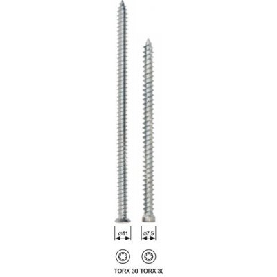 Turbošrouby 7,5x132 T30 ploch.hl – HobbyKompas.cz