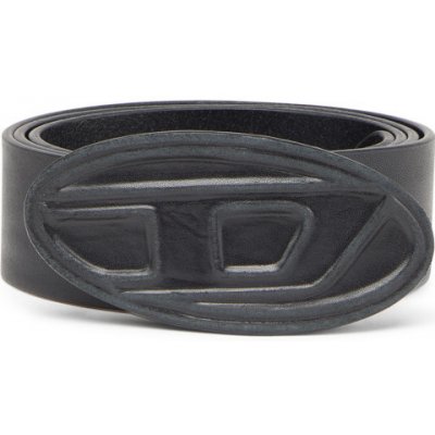 Diesel opasek OVAL D LOGO B-1DR SCRATCH belt černá