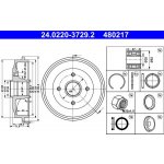 Brzdový buben ATE 24.0220-3729 (AT 480217) | Zboží Auto