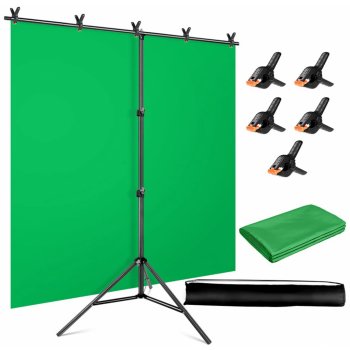 FILM-TECHNIKA Zelené plátno (green screen) + T-stativ + 5 svorek