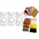 Ruhhy 26000 Sada kreativních kočičích masek 10 ks – Zboží Dáma