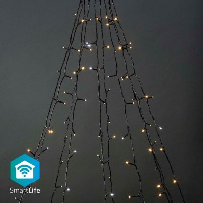 Nedis SmartLife chytrý vánoční řetěz stromek 10x2 m 200 LED venkovní IP65 teplá studená bílá WIFILXT02W200 – Zbozi.Blesk.cz